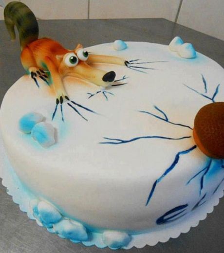 A Cake With A Fox On It