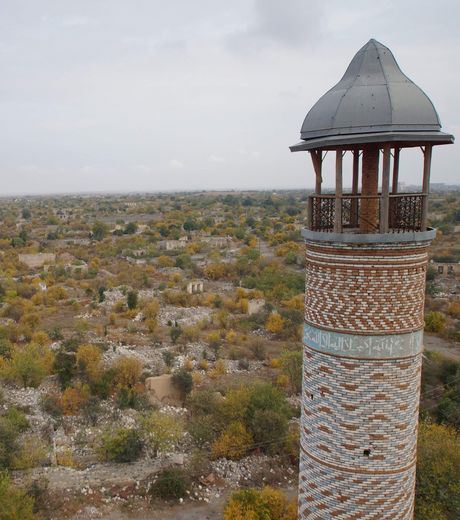 Here is the ghost town of Aghdam in Nagorno-Karabakh in north-western Azerbaijan.