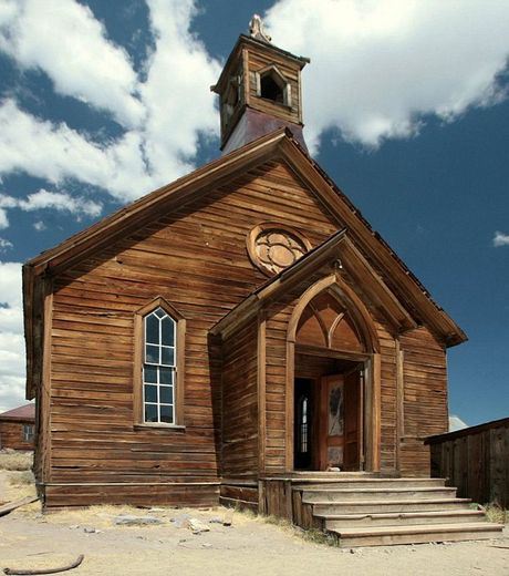 The old mining town of Bodie, California, has been abandoned by its population in the early 20th century