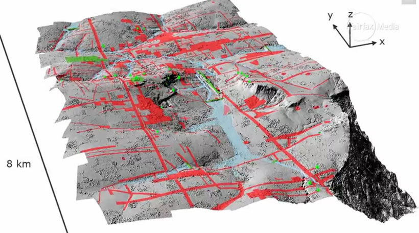 LIDAR image of Mahendraparvata