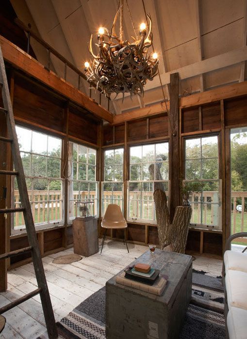An interior view Of tree house 