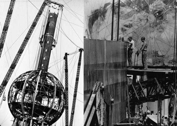 Construction Of Atomium Brussels (1958)