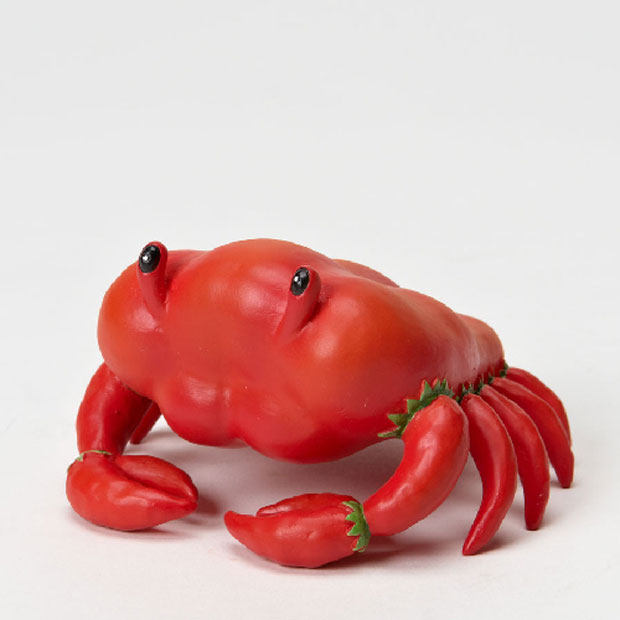 Crab Sculptures Made From Chilli