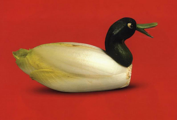 Duck Sculptures Made From Vegetable