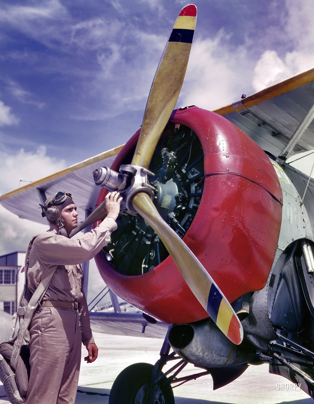 August 1942. Corpus Christi, Texas. The Aviation Cadet Thanas at the Naval Air Base.