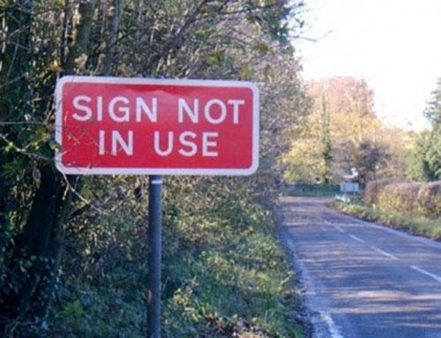 Sign Not In Use