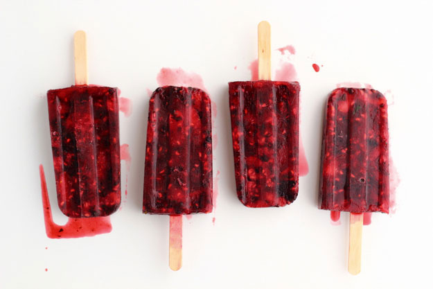 Summer Berry Mint Ice Pops