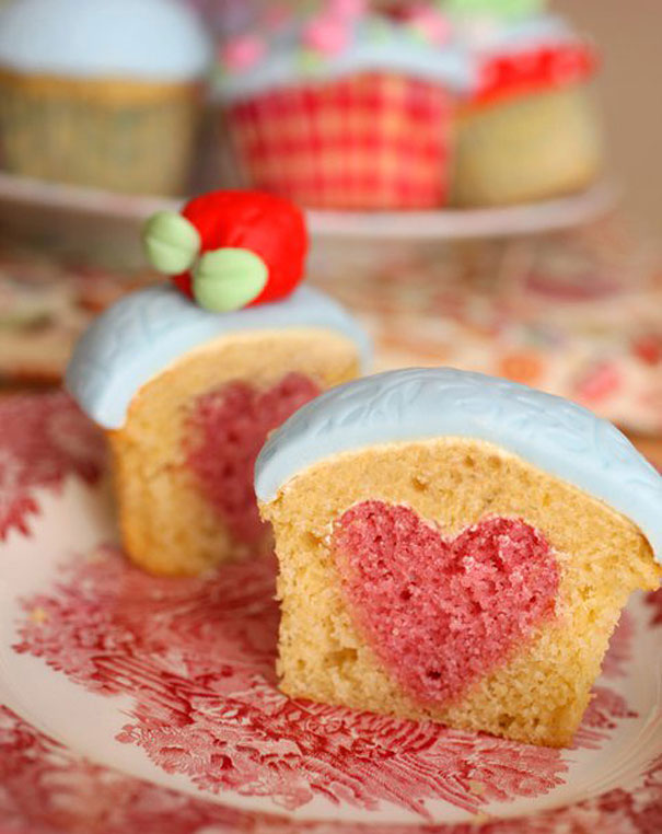 Heart shaped pan cake