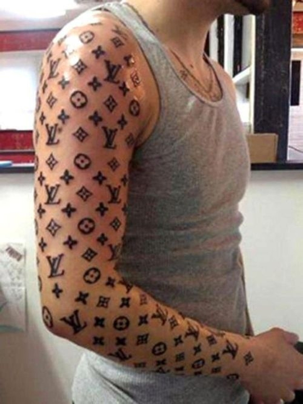 The Louis Vuitton Arms tattoo