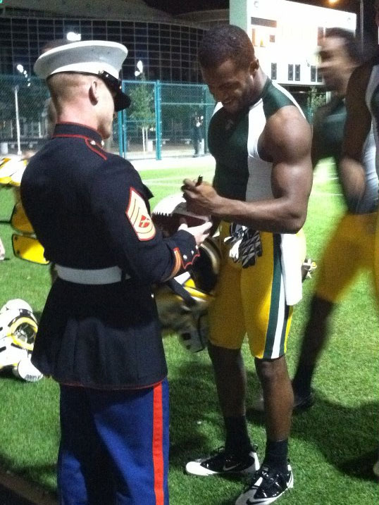 Touching Moments-Randall Cobb fan of a sergeant