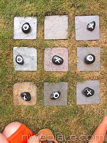 Make a Tic Tac Toe outdoors