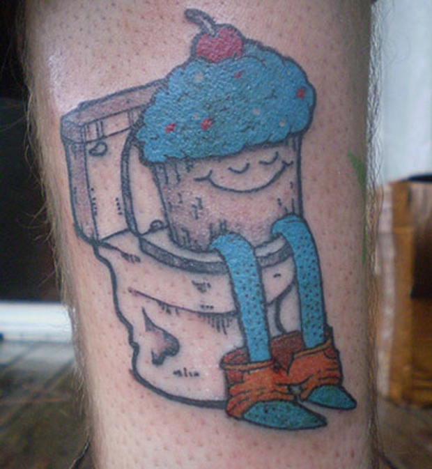 The toilet cupcake tattoo