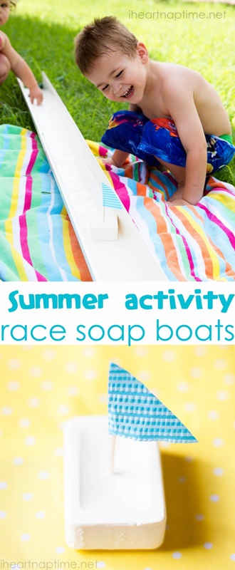 Summer  activity race soap boats