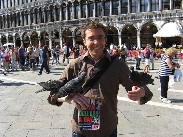 Funny Tourists Love Feeding Pigeons