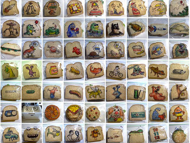 Different designs on a number of sandwich