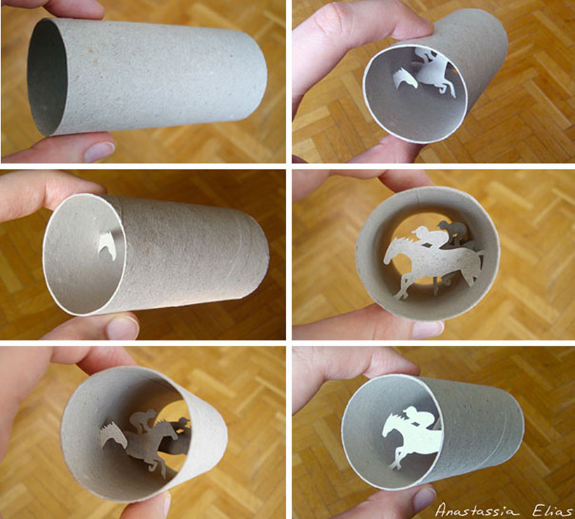 Anastassia Elias-Toilet Paper Rolls Art