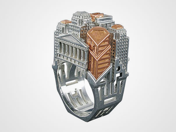 Amazing and unique Ring design With A Building Design