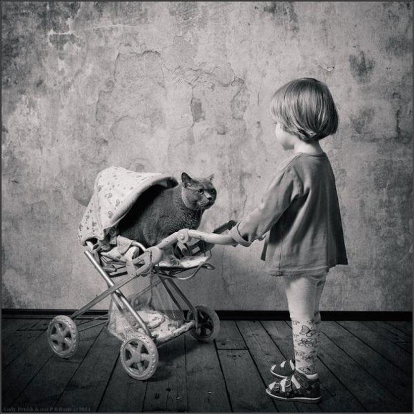 Fantastic Friendship between A 4 Years Old Girl And Her Cat