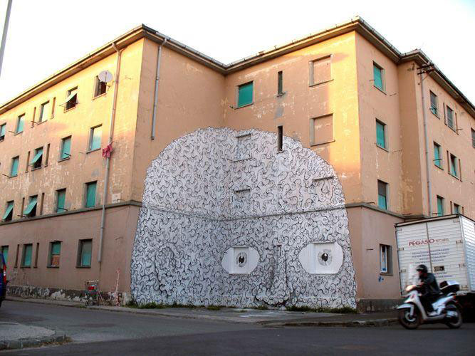 BLU: An Urban Artist Who Makes Gigantic Paintings on building facades