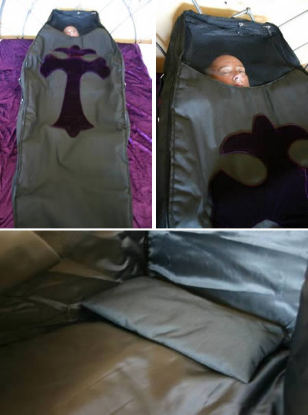 The coffin-Most Original Sleeping Bag Designs