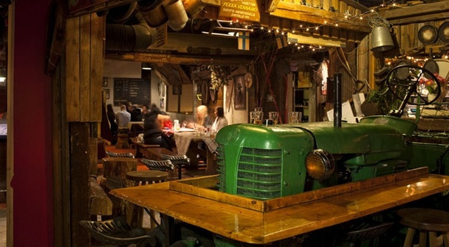 The Restaurant Zetor, Helsinki, Finland, which carries the brand name of Czech tractors 