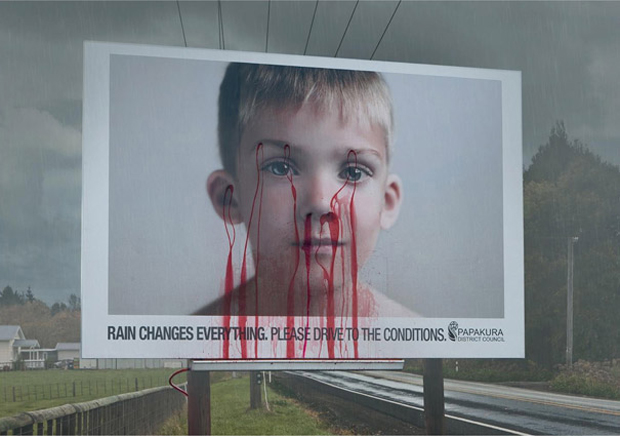 Driving In Rain: Highly Creative advertisement Examples