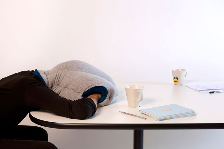 The hood pillow for a nap anywhere, anytime