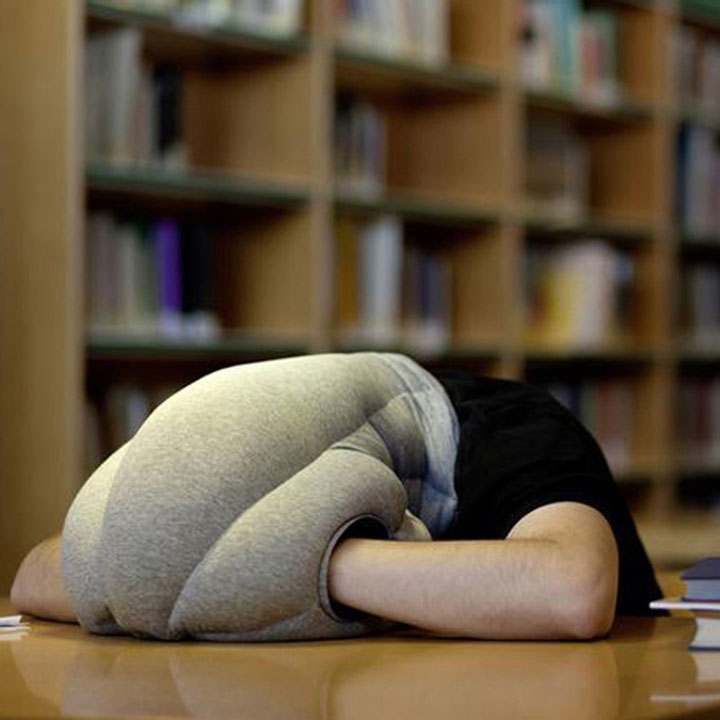 The hood pillow for a nap anywhere, anytime