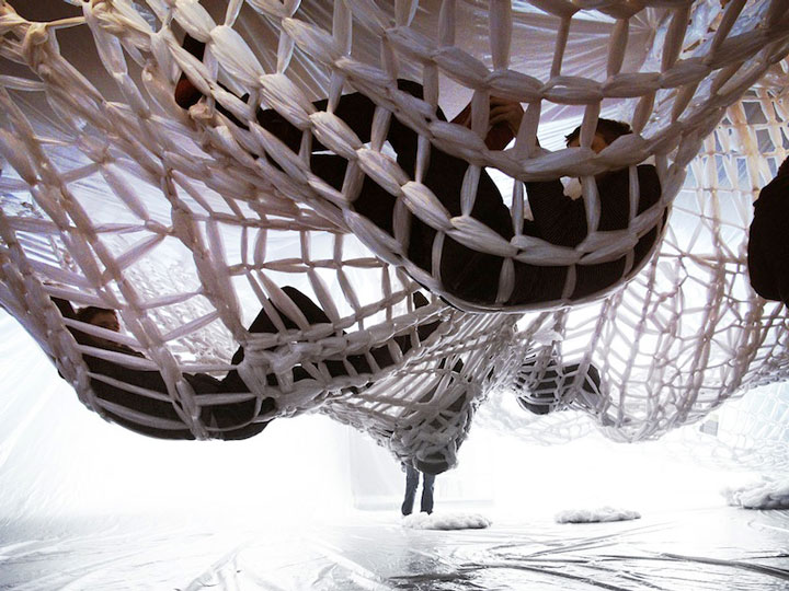 Woven installation by Studio 400
