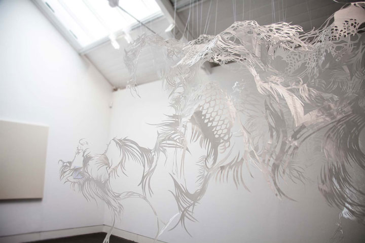 Byaku Polar bear- A 3D paper sculpture Made using Krigami