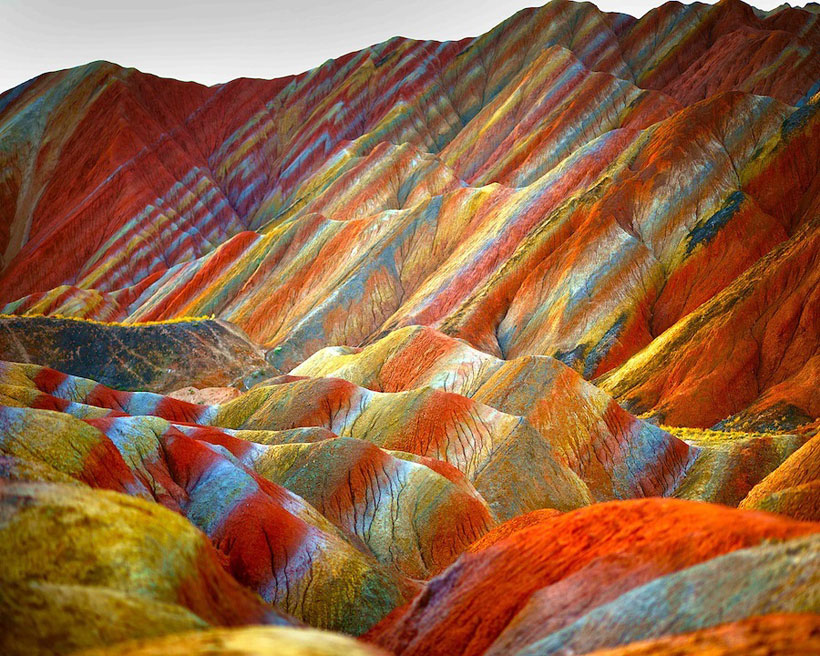 Zhangye Danxia, Gansu , China.-The most spectacular coloured mountains