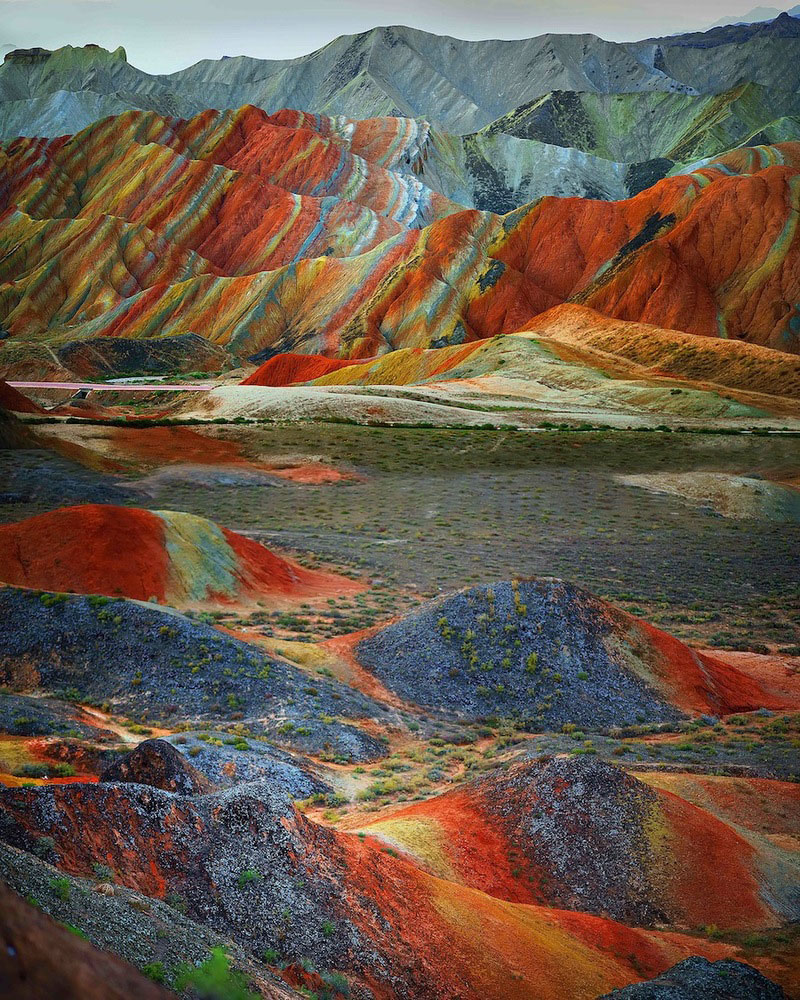 Zhangye Danxia, Gansu , China.-The most spectacular coloured mountains