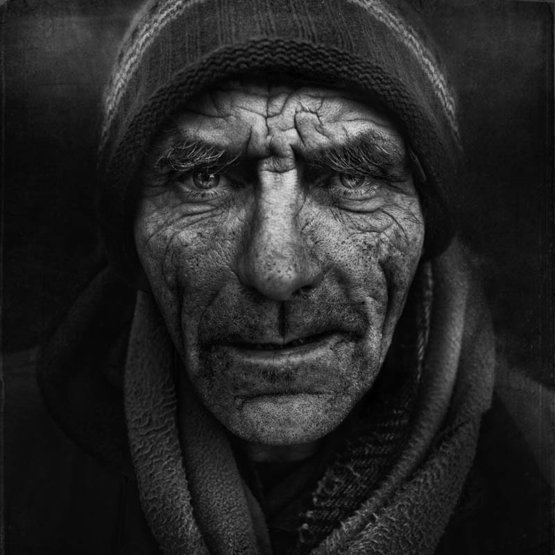 Wrinkled Faces Of Homeless With Intense <a href=
