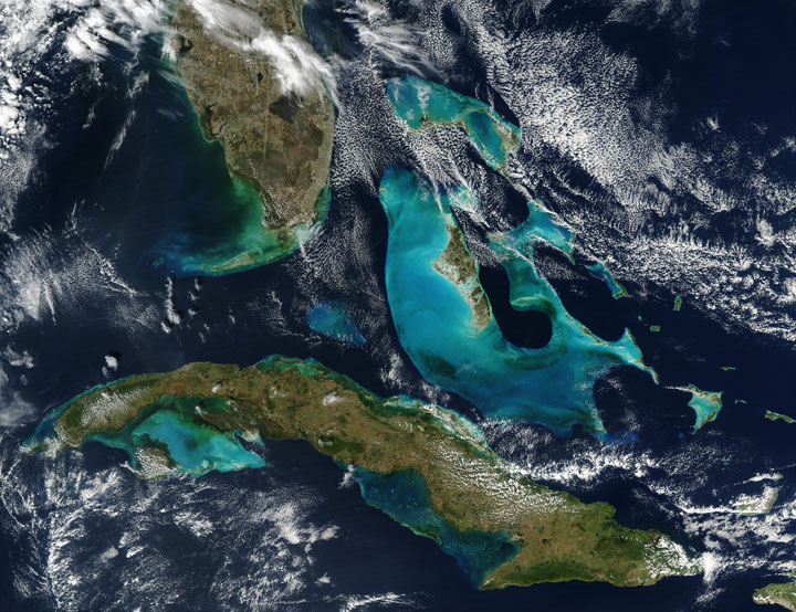 Fires in Cuba and Florida