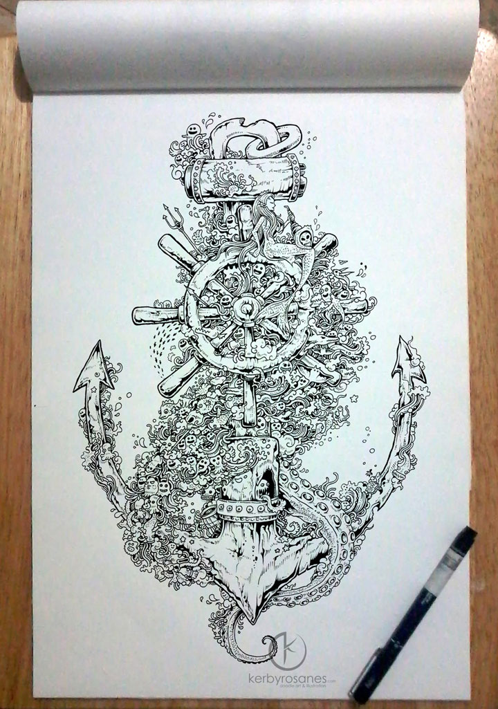Dive Into The Amazing World Of Sketchbook Illustrations Of Kerby