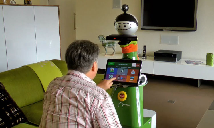 Humanoid robot doctor-helping assistant for older people