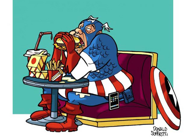 captain-america-Donald-Soffritti-Super Heroes Looks In Their Old Age