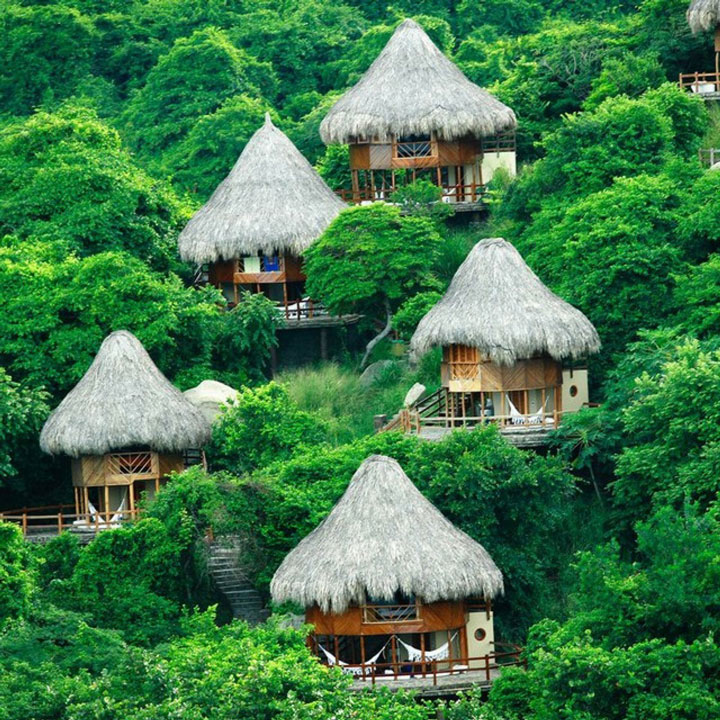 In one of these little huts of Santa Marta, Colombia