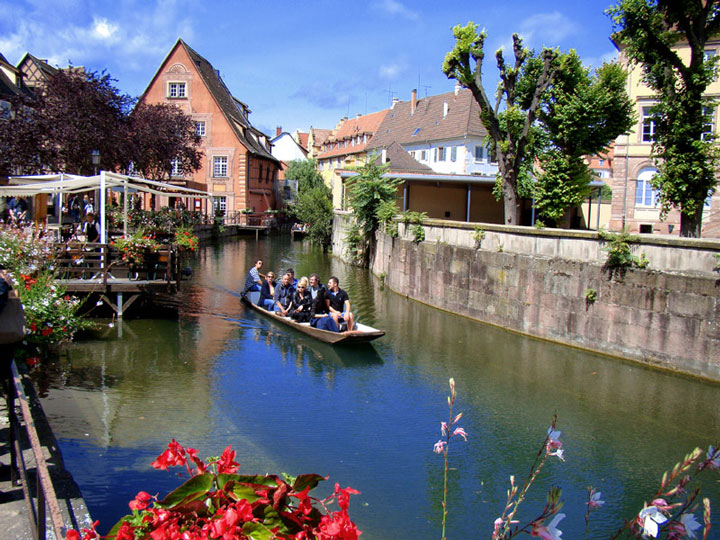 In this small boat in Colmar France