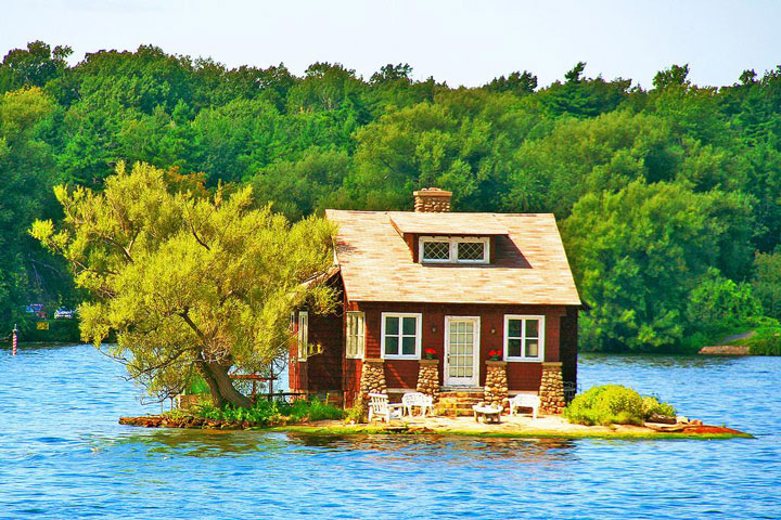  In the porch of the house in Thousand Islands in Canada