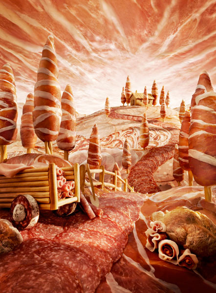 Carl Warner-Surreal Landscapes Created Exclusively With Food