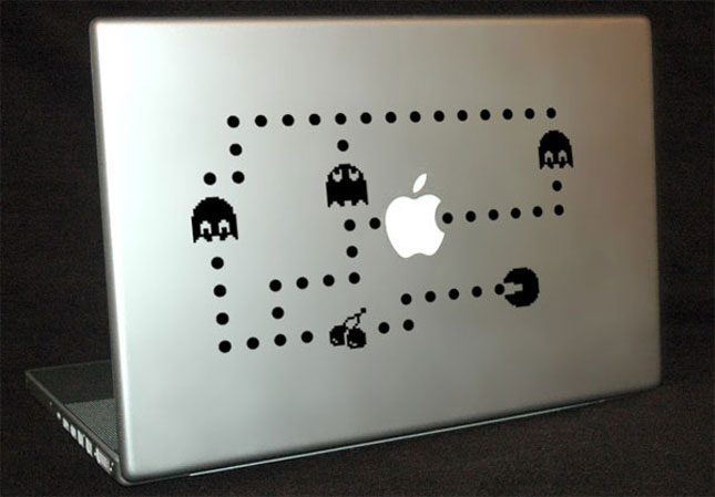 pac man-Must Have Stickers For Apple And Video Game Geeks
