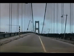 The fear of driving on a bridge and it suddenly collapsing.
