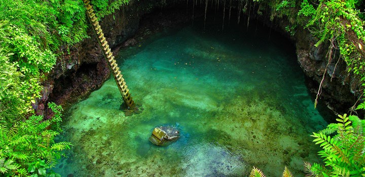 An Incredible Inground Natural Swimming Pool In The Middle Of Pacific