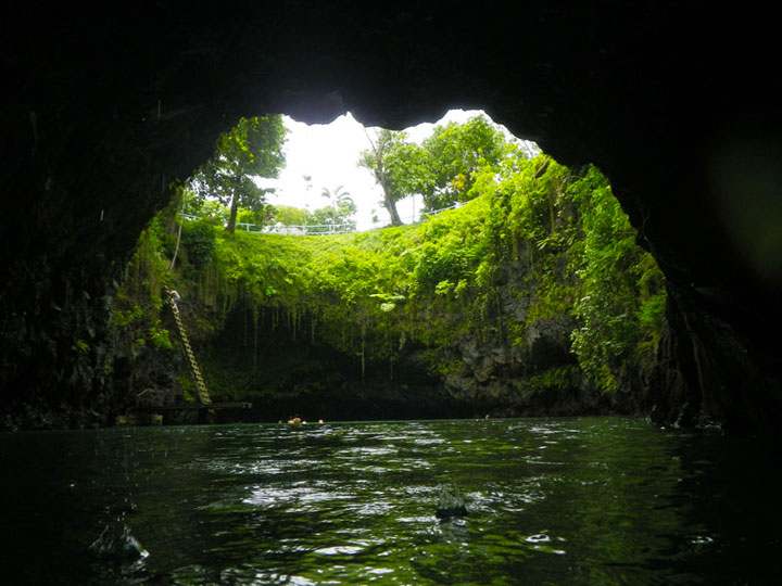 Lotofaga-Upolu island-Incredible Inground Natural Swimming Pool In The Middle Of Pacific