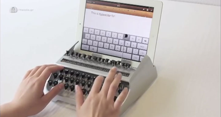 The person who uses a typewriter interface for its tablet-25 extreme Hipsters of modern times-13