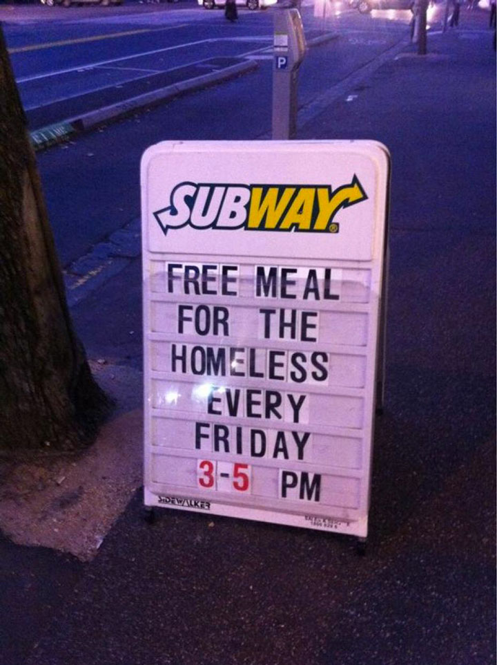 Free Lunch For The Homeless-