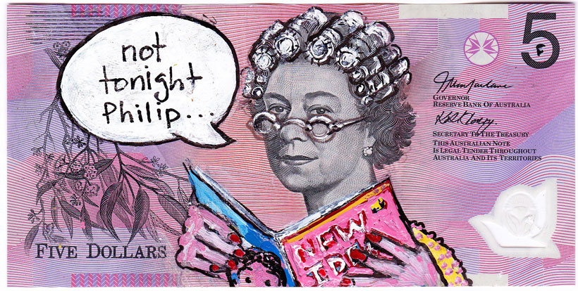 An Artist Makes Hilarious Caricatures Of Queen of England On Australian Dollar -13