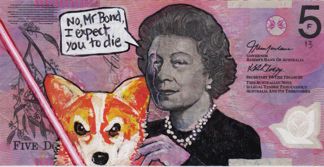 An Artist Makes Hilarious Caricatures Of Queen of England On Australian Dollar -15