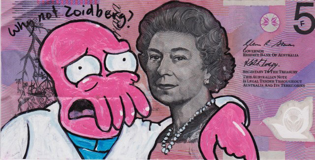 An Artist Makes Hilarious Caricatures Of Queen of England On Australian Dollar -25
